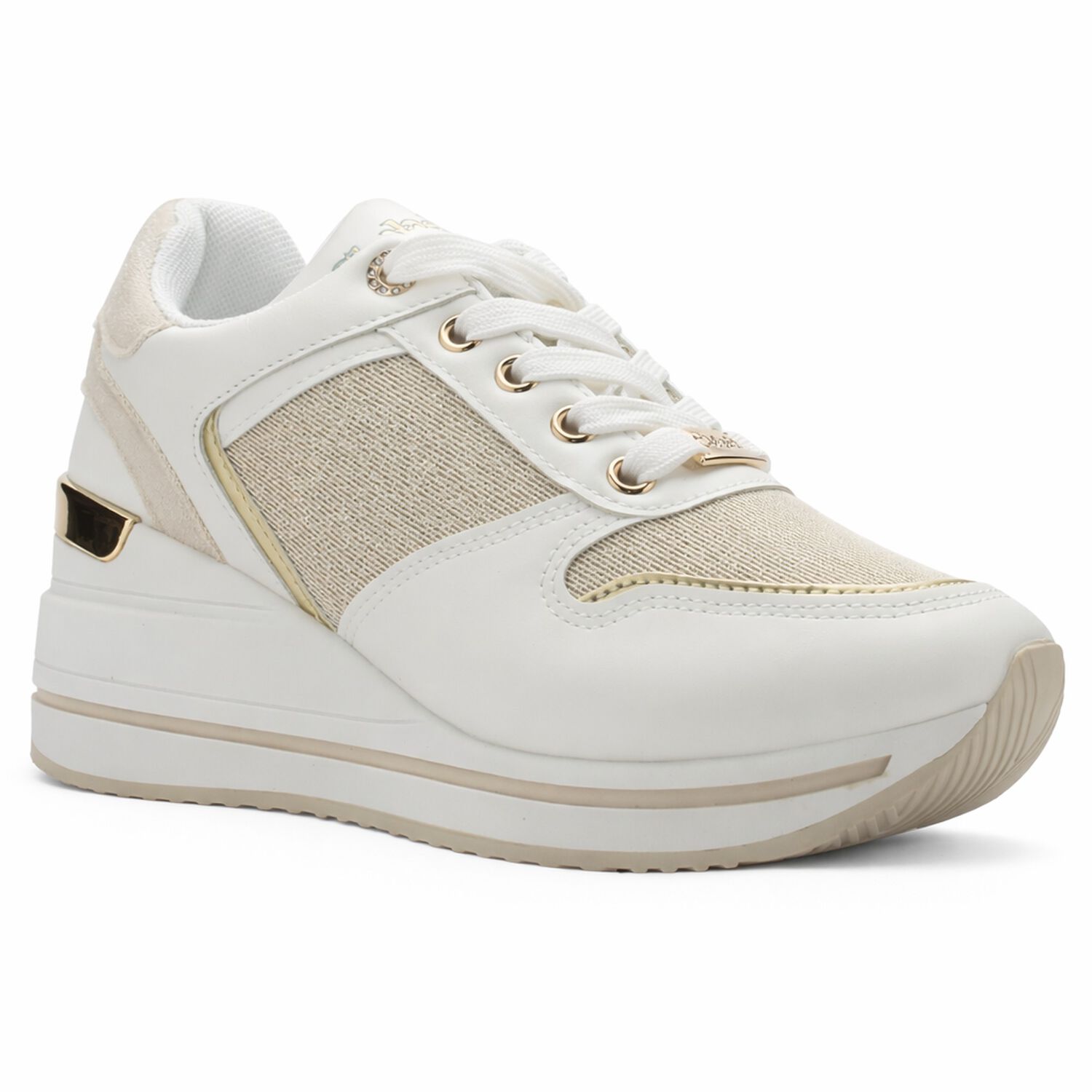Zapatilla Blanco Y Dorado Mujer Urbano Chalada Bolkinew image number 2.0